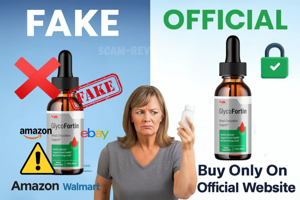 GlycoFortin fake and real bottle