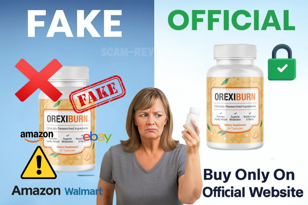 OrexiBurn fake and real bottle