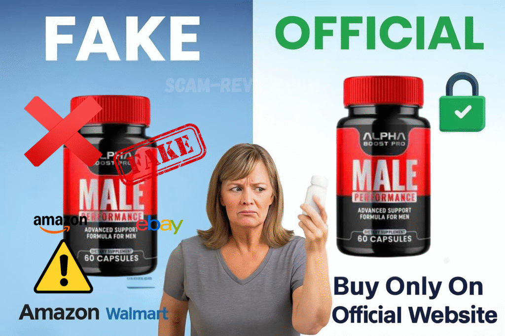 Alpha Boost Pro fake and real bottle