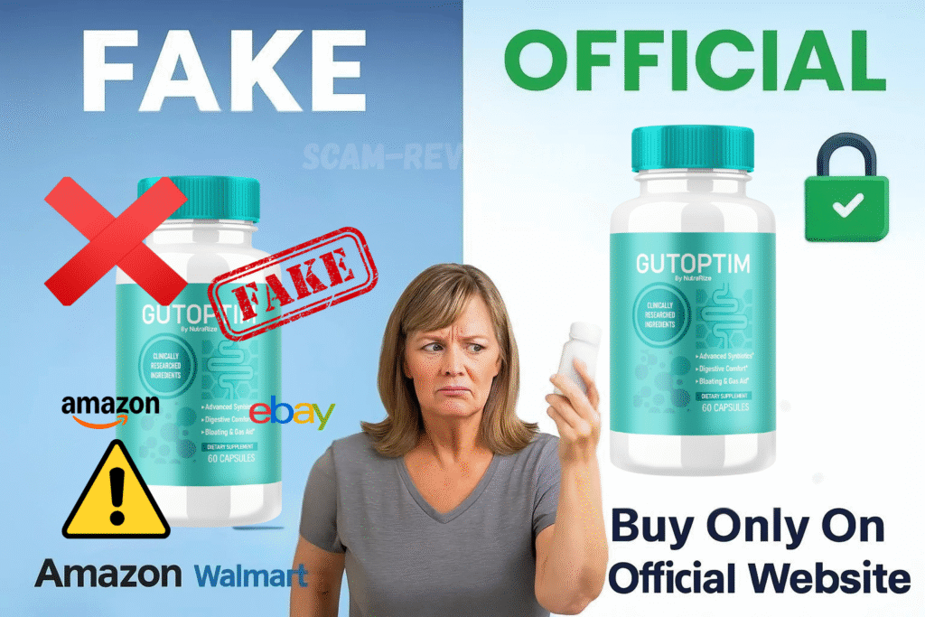 GutOptim fake and real bottle