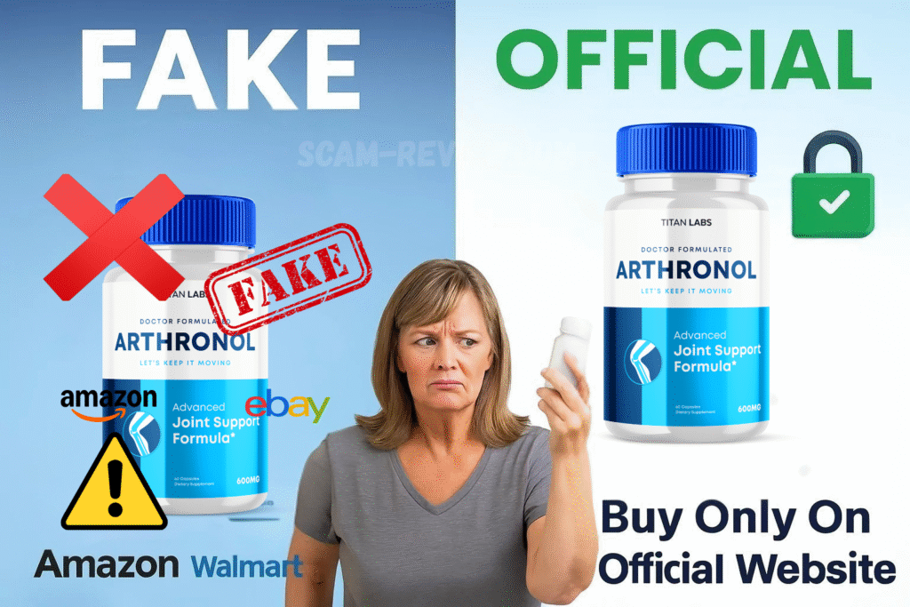 Arthronol fake and real bottle