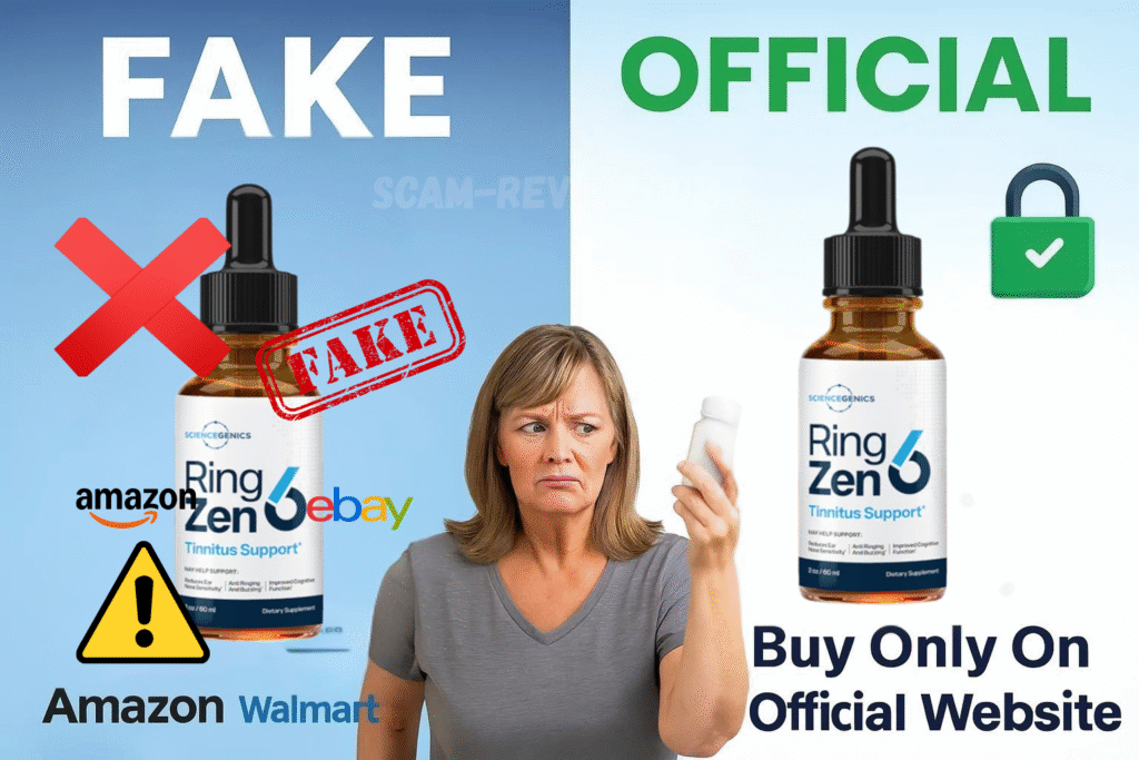 RingZen6 fake and real bottle
