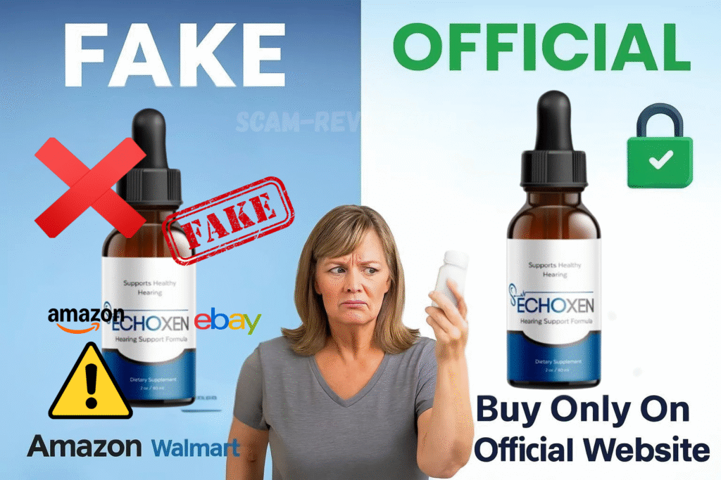 EchoXen fake and real bottle