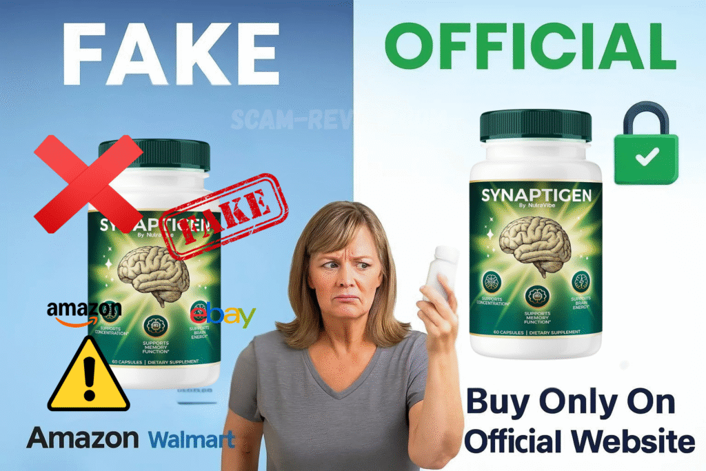 Synaptigen fake and real bottle