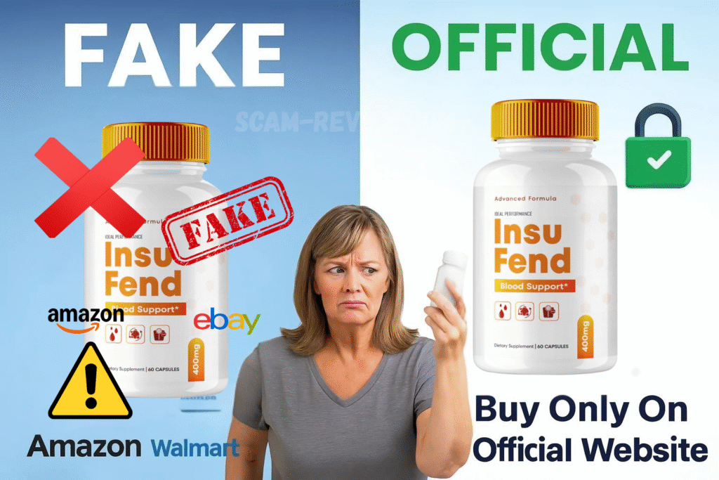 InsuFend fake and real bottle