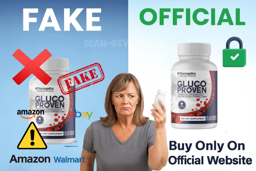 Gluco Proven scam fake and real bottle Gluco Proven scam fake and real bottle
