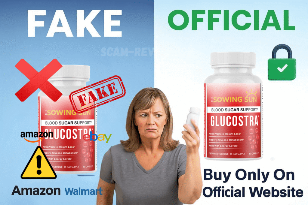 Glucostra scam fake and real bottle Glucostra scam fake and real bottle
