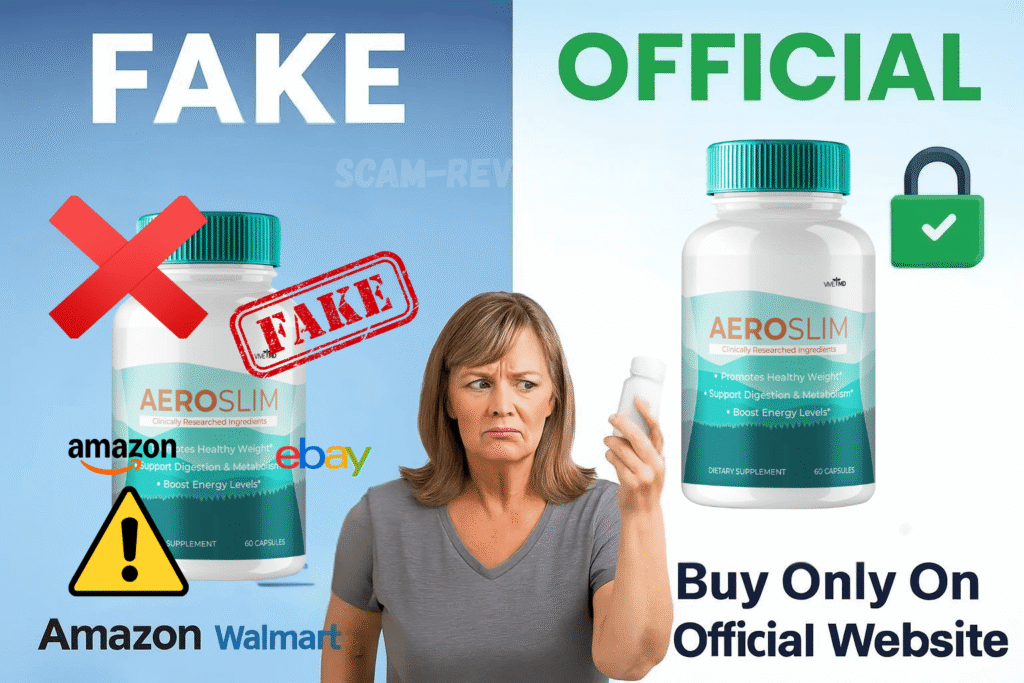 AeroSlim scam fake and real bottle AeroSlim scam fake and real bottle